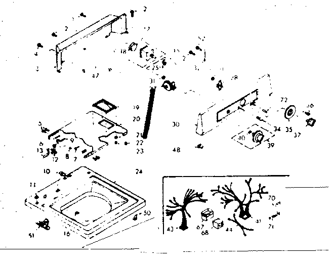 Kenmore 1106905500 top & console diagram