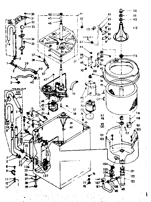 Kenmore 1106904552 machine sub-assembly diagram