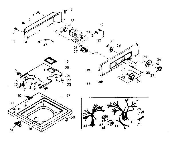 Kenmore 1106904552 top & console assembly diagram