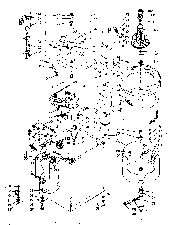 Kenmore 1106905600 machine sub-assembly diagram