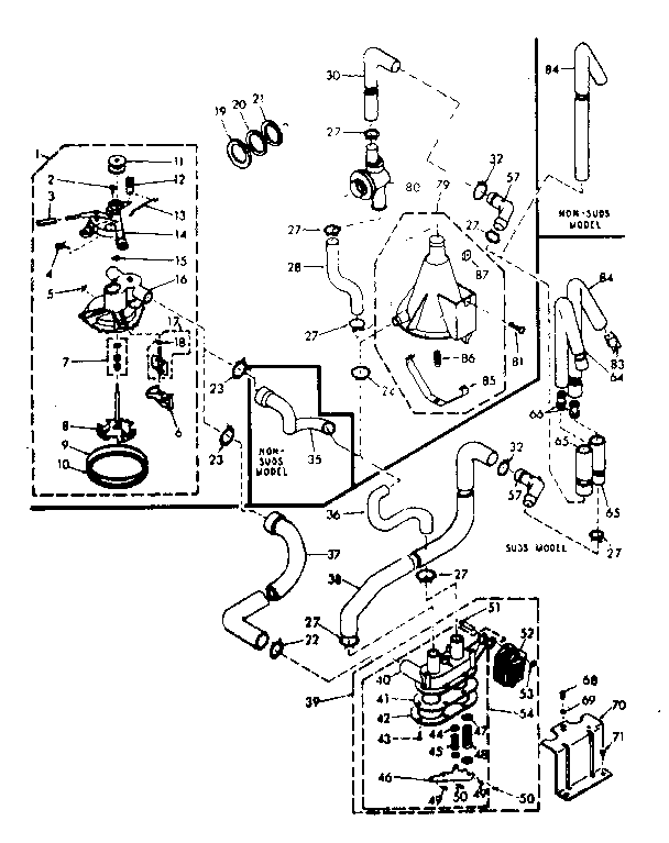 Kenmore 1106905600 top & console assembly diagram