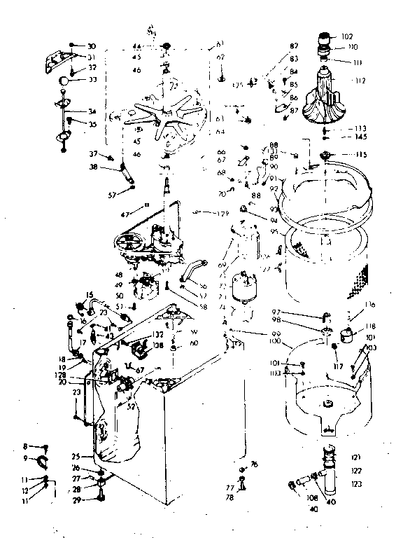 Kenmore 1106905651 machine sub-assembly diagram