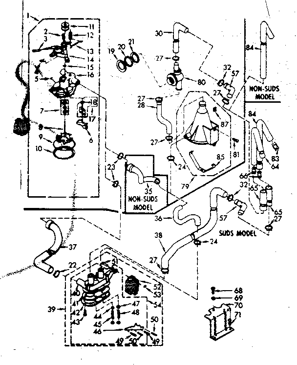 Kenmore 1106905602 water system diagram