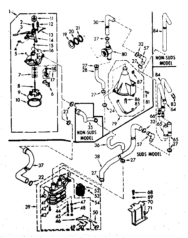 Kenmore 1106904751 water system diagram