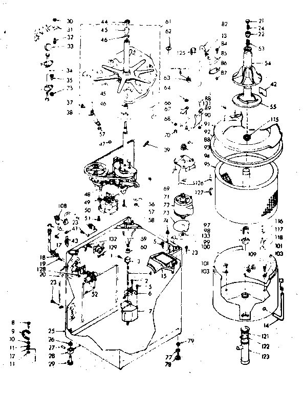 Kenmore 1106904800 machine sub-assembly diagram