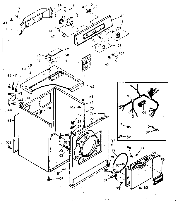 Kenmore 1106908510 machine sub-assembly diagram