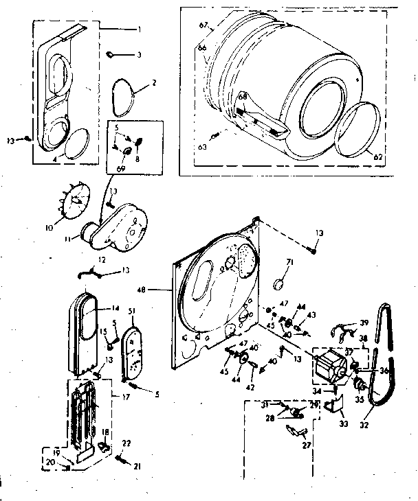 Kenmore 1106908510 bulkhead assembly diagram