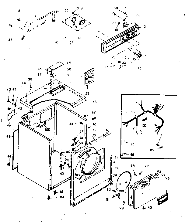 Kenmore 1106908610 machine sub-assembly diagram