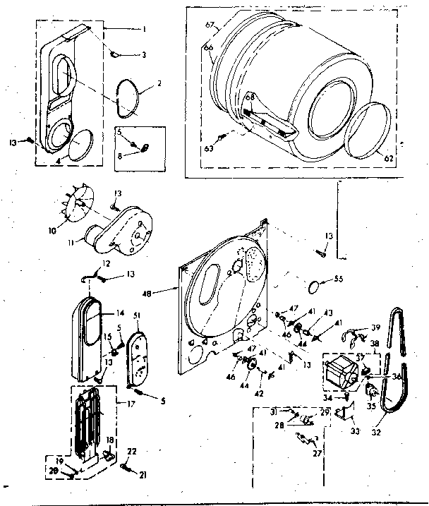 Kenmore 1106908610 bulkhead assembly diagram