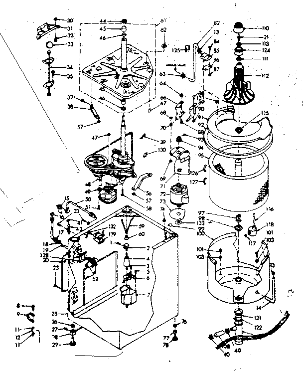 Kenmore 1106915700 machine sub-assembly diagram