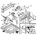 Kenmore 1106914703 top and console assembly diagram