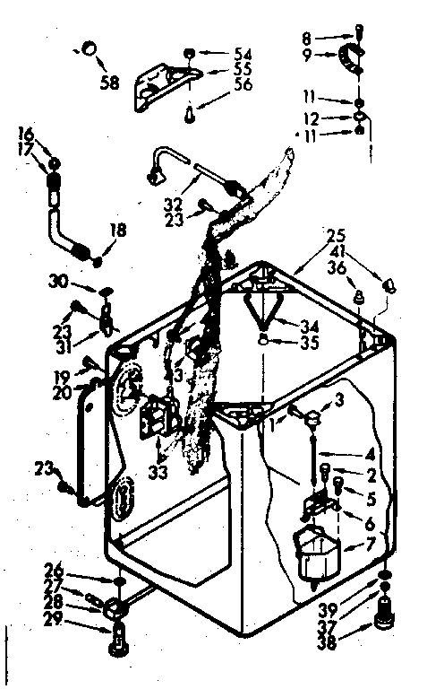 Kenmore 1106914704 cabinet parts diagram