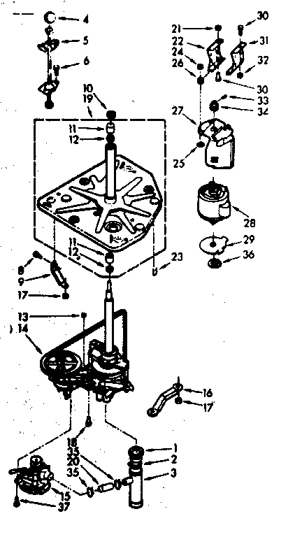Kenmore 1106914704 drive system diagram
