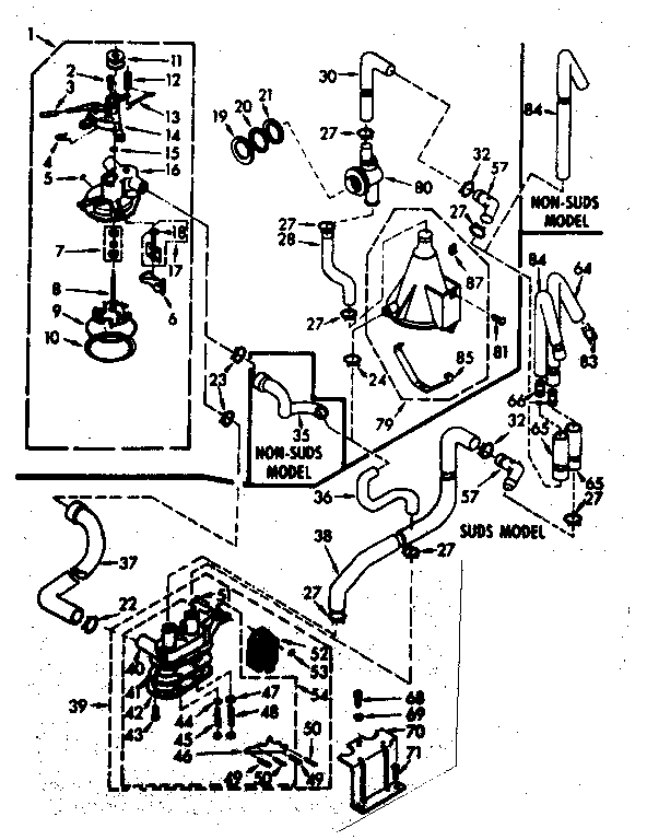Kenmore 1106914704 water system diagram