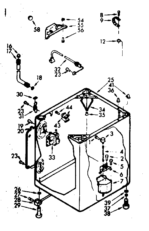 Kenmore 1106914705 cabinet parts diagram