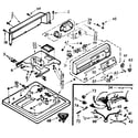 Kenmore 1106915705 top and console assembly diagram