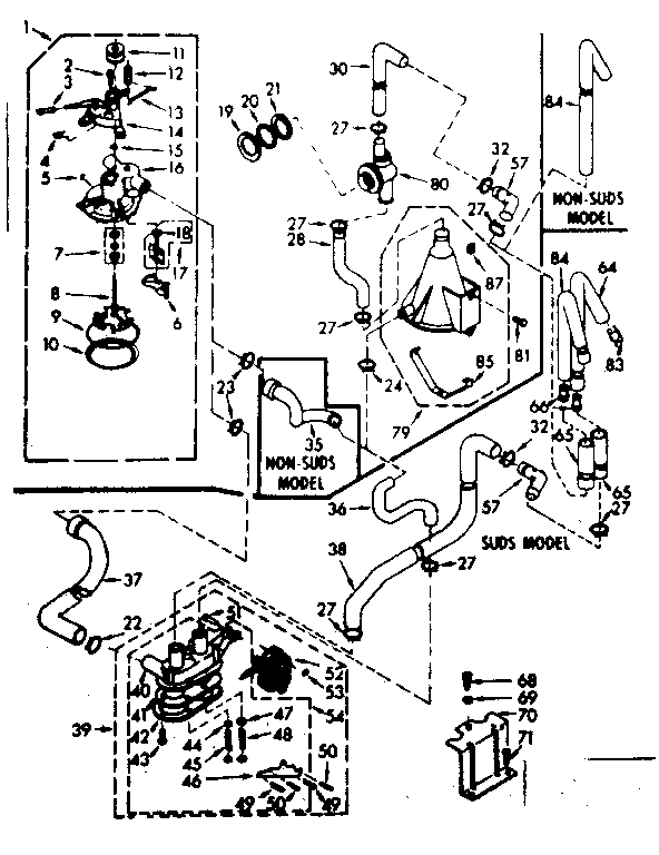 Kenmore 1106914705 water system diagram