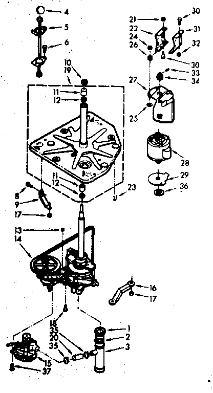Kenmore 1106915756 drive system diagram