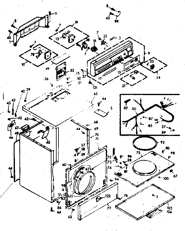 Kenmore 1106918700 machine sub-assembly diagram