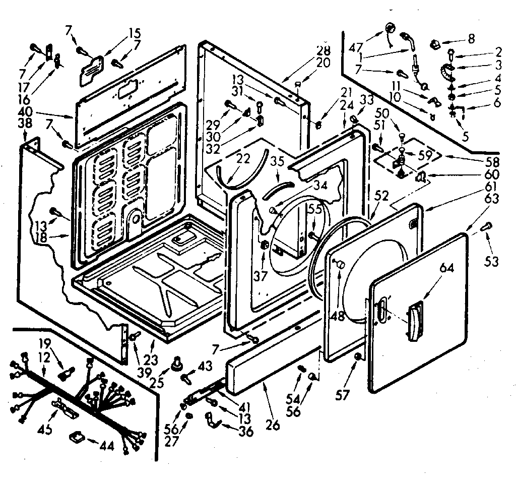 Kenmore 1106927450 cabinet assembly diagram