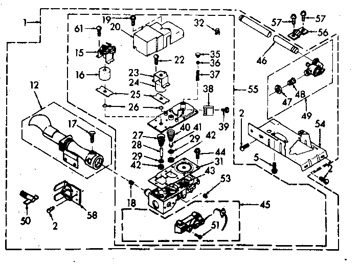 Kenmore 1106927450 burner assembly diagram