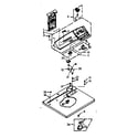 Kenmore 1106957710 top and console assembly diagram