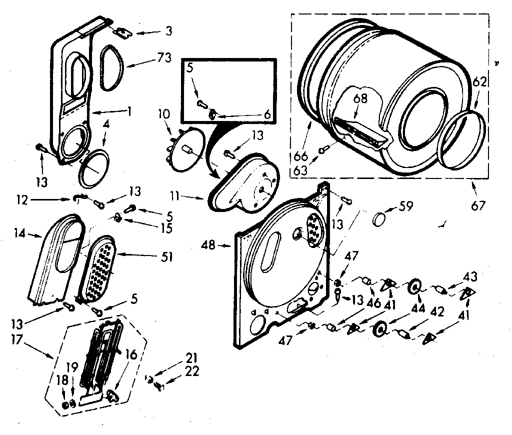 Kenmore 1106958711 bulkhead assembly diagram