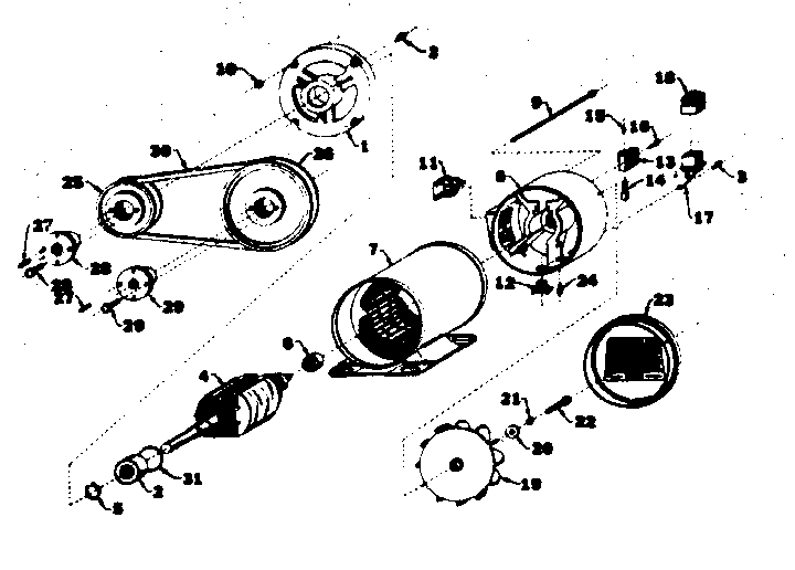 Craftsman 58032081 stator and pulley assembly diagram