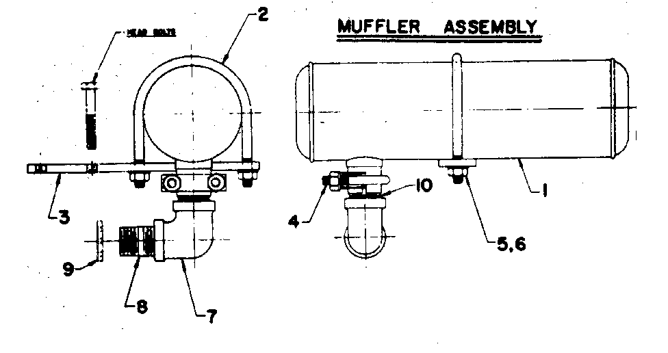 Craftsman 58032081 muffler assembly diagram