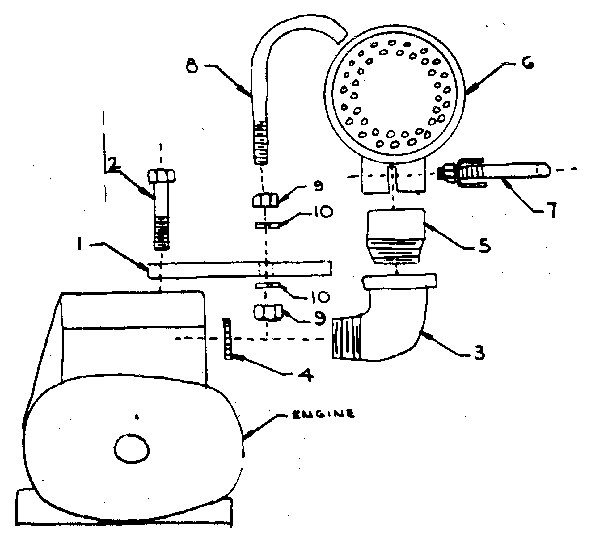 Craftsman 58057601 muffler assembly diagram