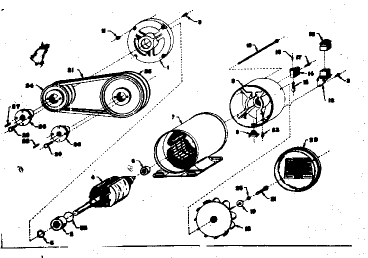 Craftsman 58057610 stator and pulley assembly diagram
