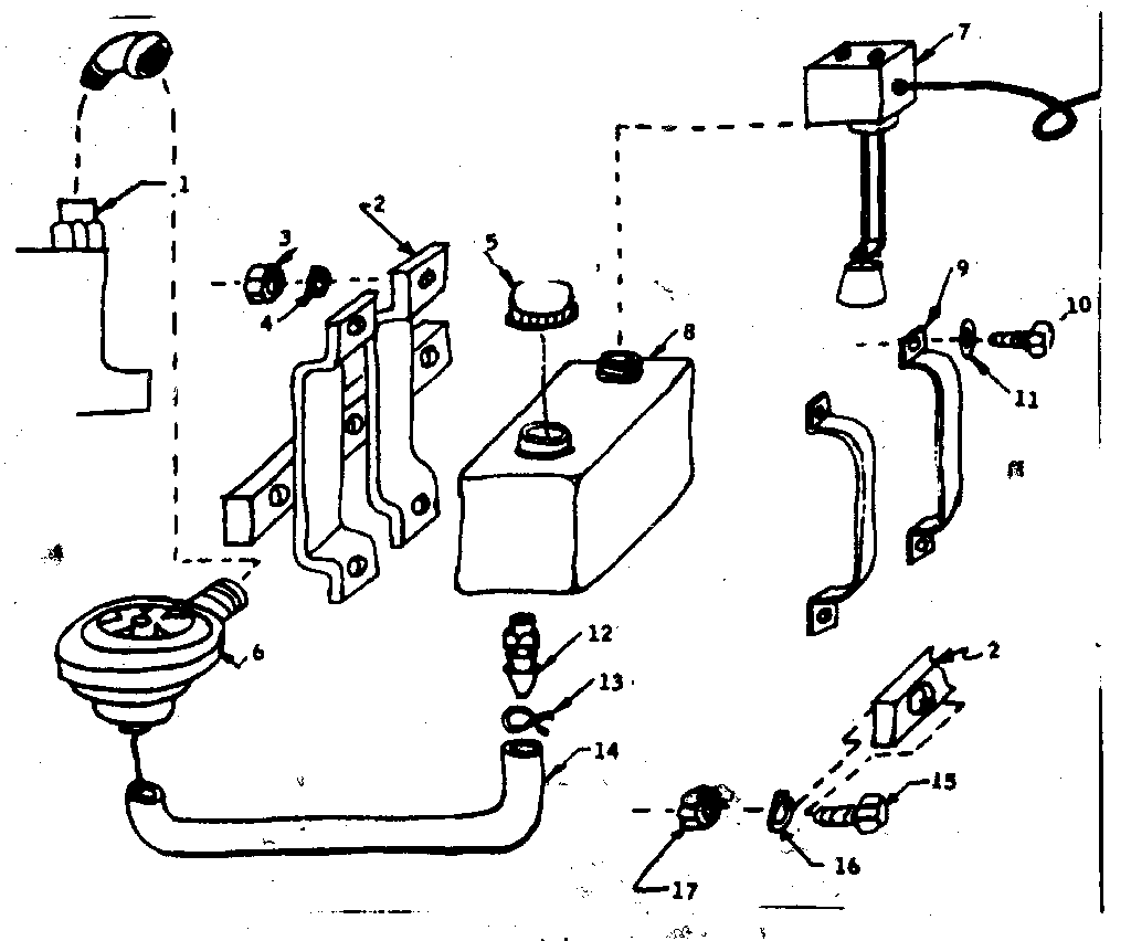 Craftsman 58057610 tank and pump assembly diagram
