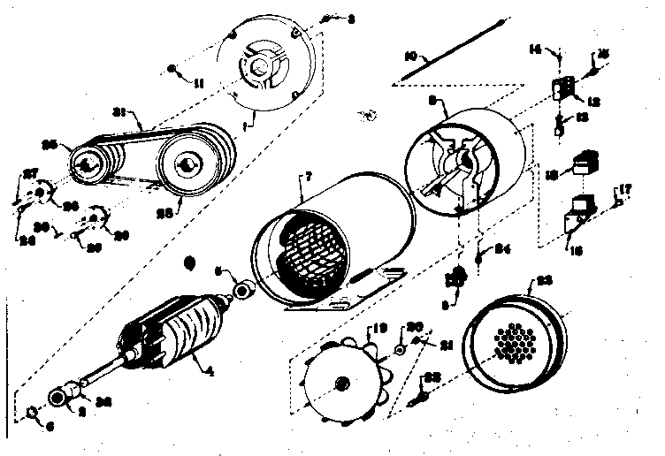 Craftsman 58054694 stator and pulley assembly diagram