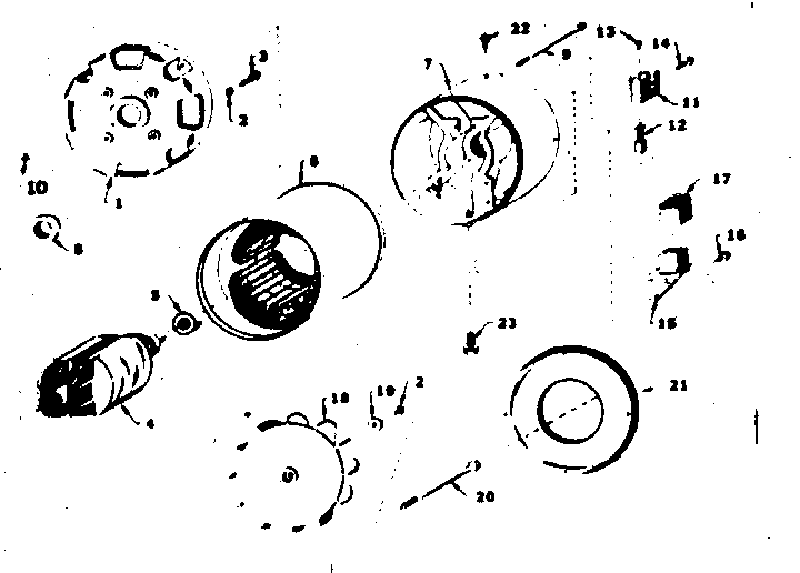 Craftsman 58057930 stator and fan assembly diagram