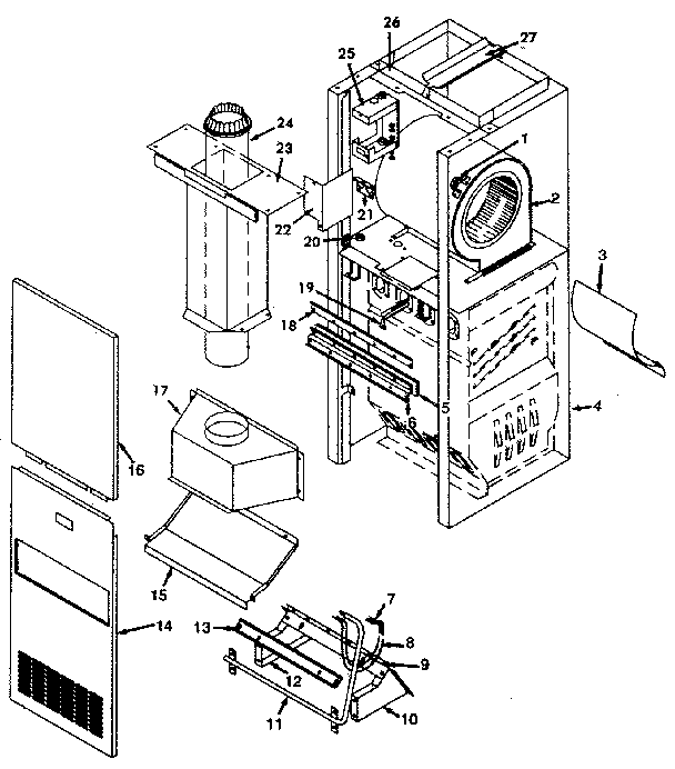 ICP NDGG075DF02 non-functional replacement parts diagram