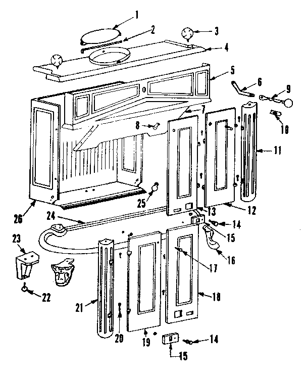 Kenmore 14384531 cabinet diagram