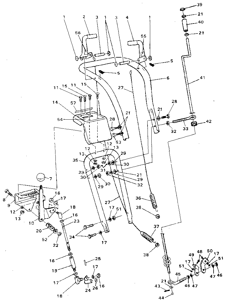 Craftsman 536886510 handle assembly diagram