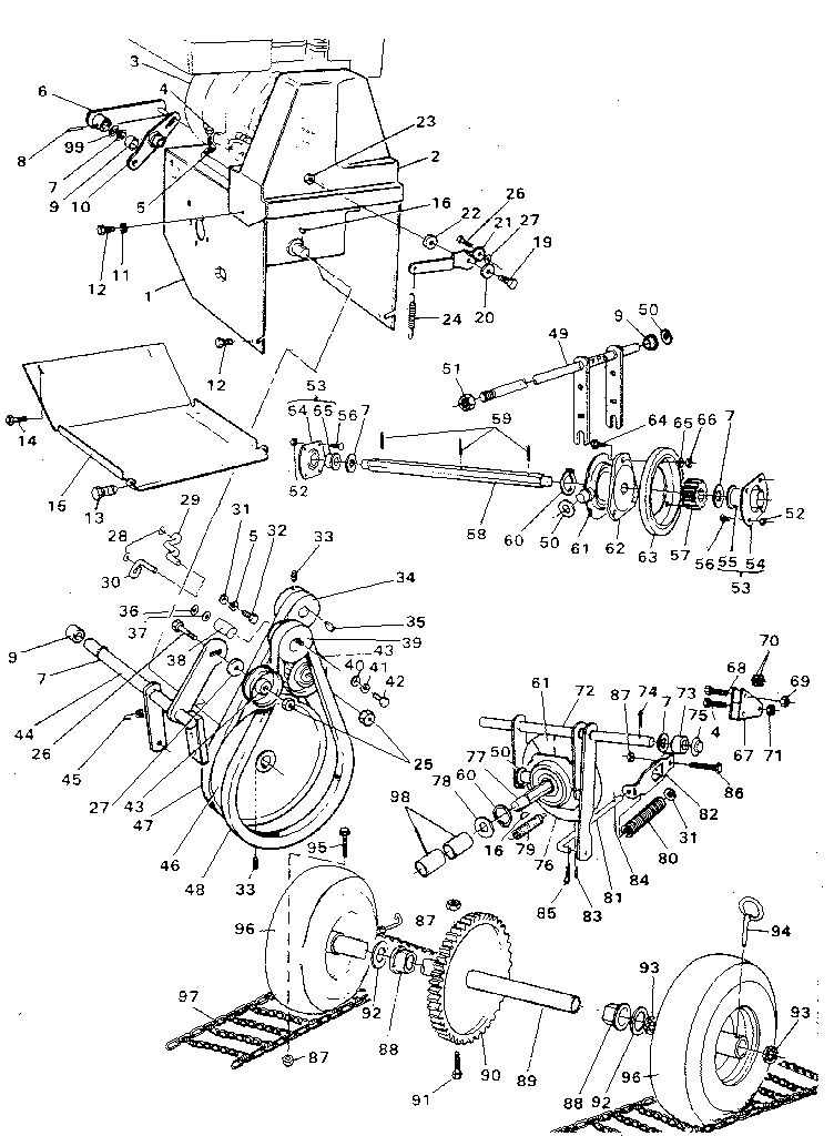 Craftsman 536886510 motor mount assembly diagram