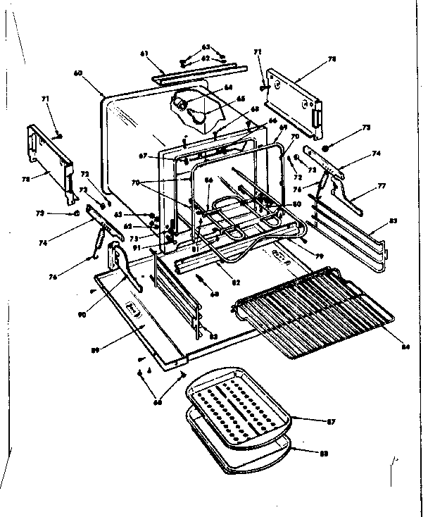 Kenmore 1554527600 oven parts diagram