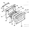 Kenmore 1554507600 oven door parts-model nos. 155.4527600 155.4547600 diagram