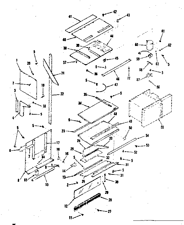 Kenmore 9117898311 upper oven pedestal section diagram