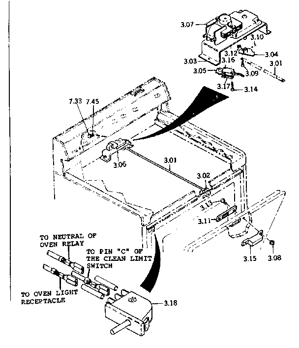 Kenmore 1189387120 door latch system diagram