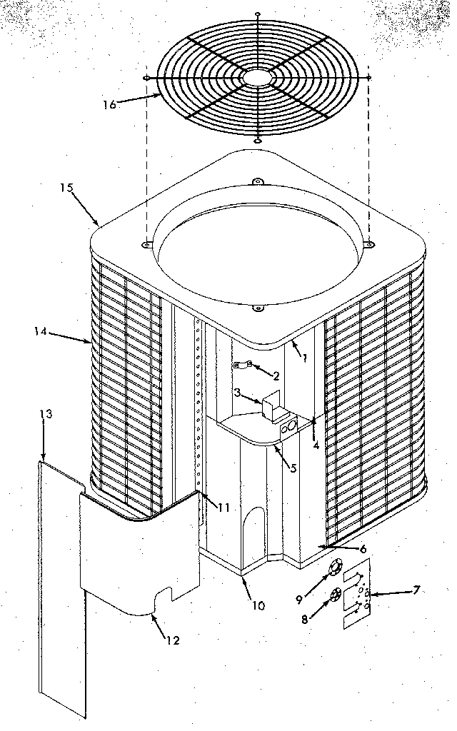 ICP CA7036VKA1 non-functional replacement parts diagram
