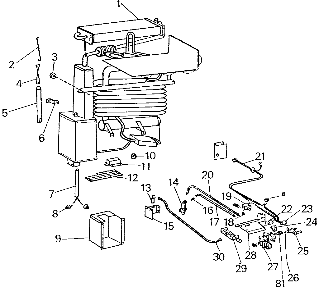 Norcold 703-EG refrigeration unit diagram