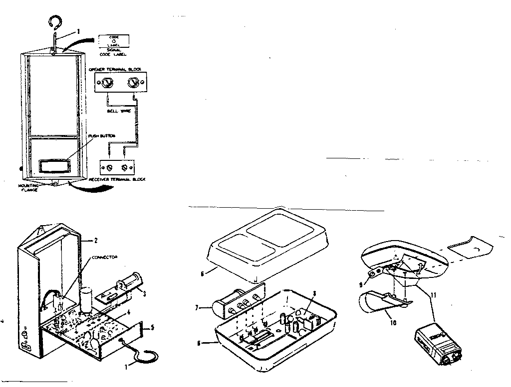 Craftsman 139652101 radio controls (for models 139.654200 139.654300) diagram