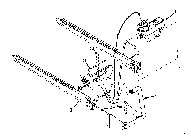 Kenmore 867766712 burner & manifold assembly diagram