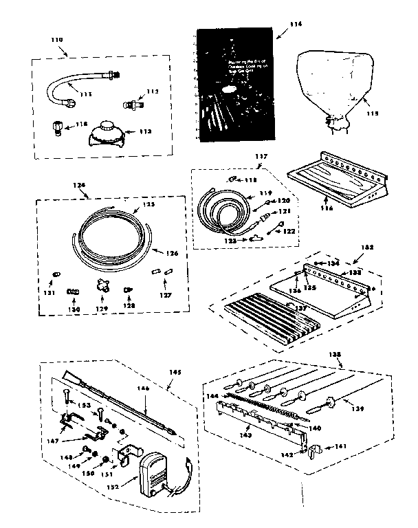 Kenmore 2582317930 lp gas kit and rotisserie diagram
