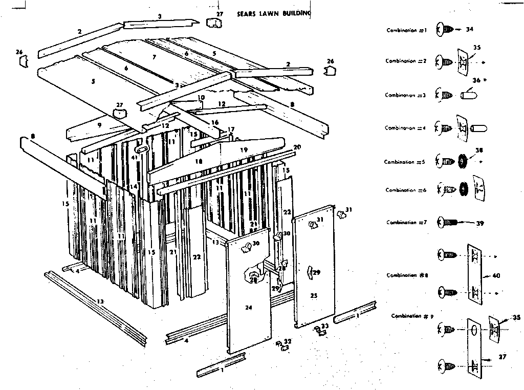 Sears 69660153 replacement parts diagram