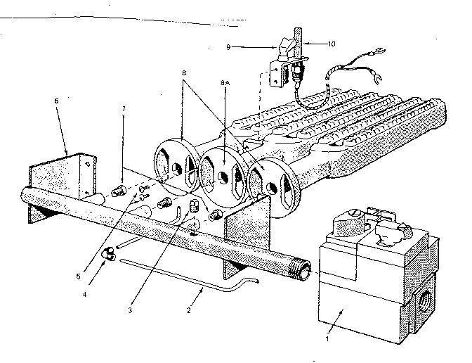 Kenmore 229961470 gas burners and manifold parts diagram