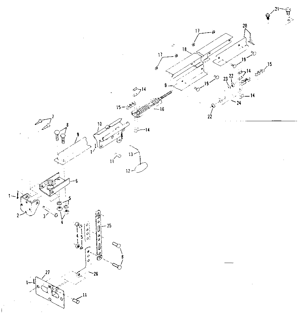 Craftsman 139652021 rail assembly and parts list diagram